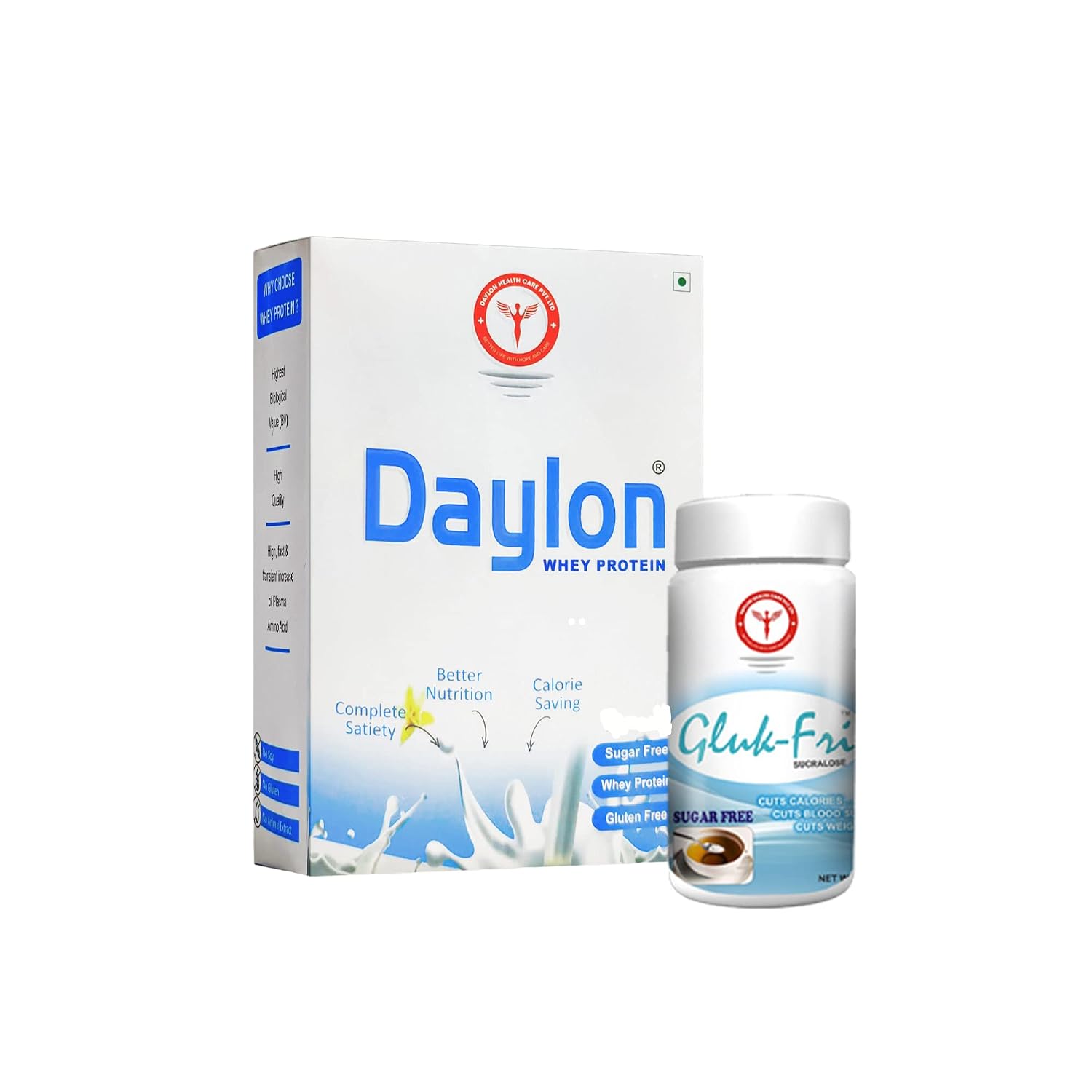Daylon Whey Protein 500gm Vanilla Flavour With Gluk Fri 200gm - Sugar Free Sucralose Powder (Combo)