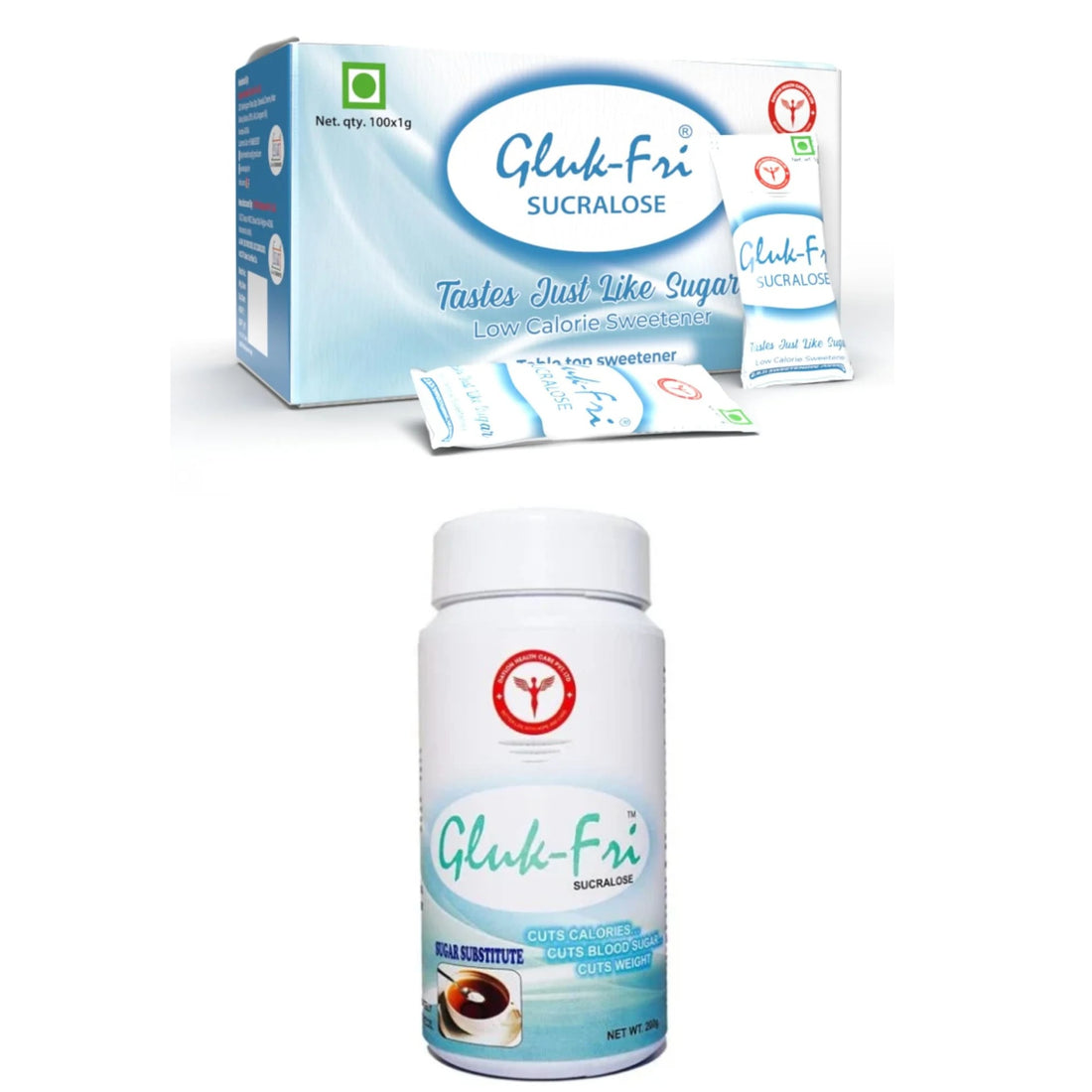 Daylon Health Care Gluk Fri (200 gm) + Daylon Gluk Fri Sucralose Sachet Combo