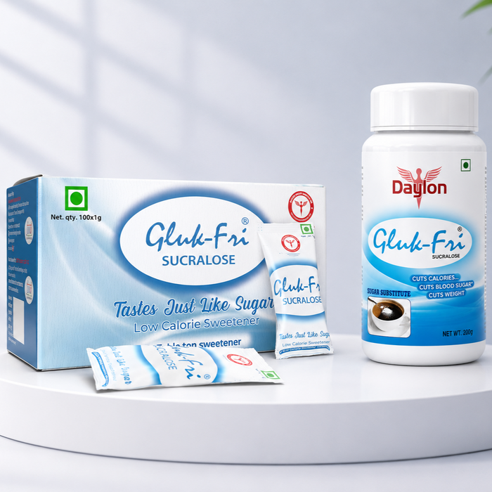 Daylon Health Care Gluk Fri (200 gm) + Daylon Gluk Fri Sucralose Sachet Combo