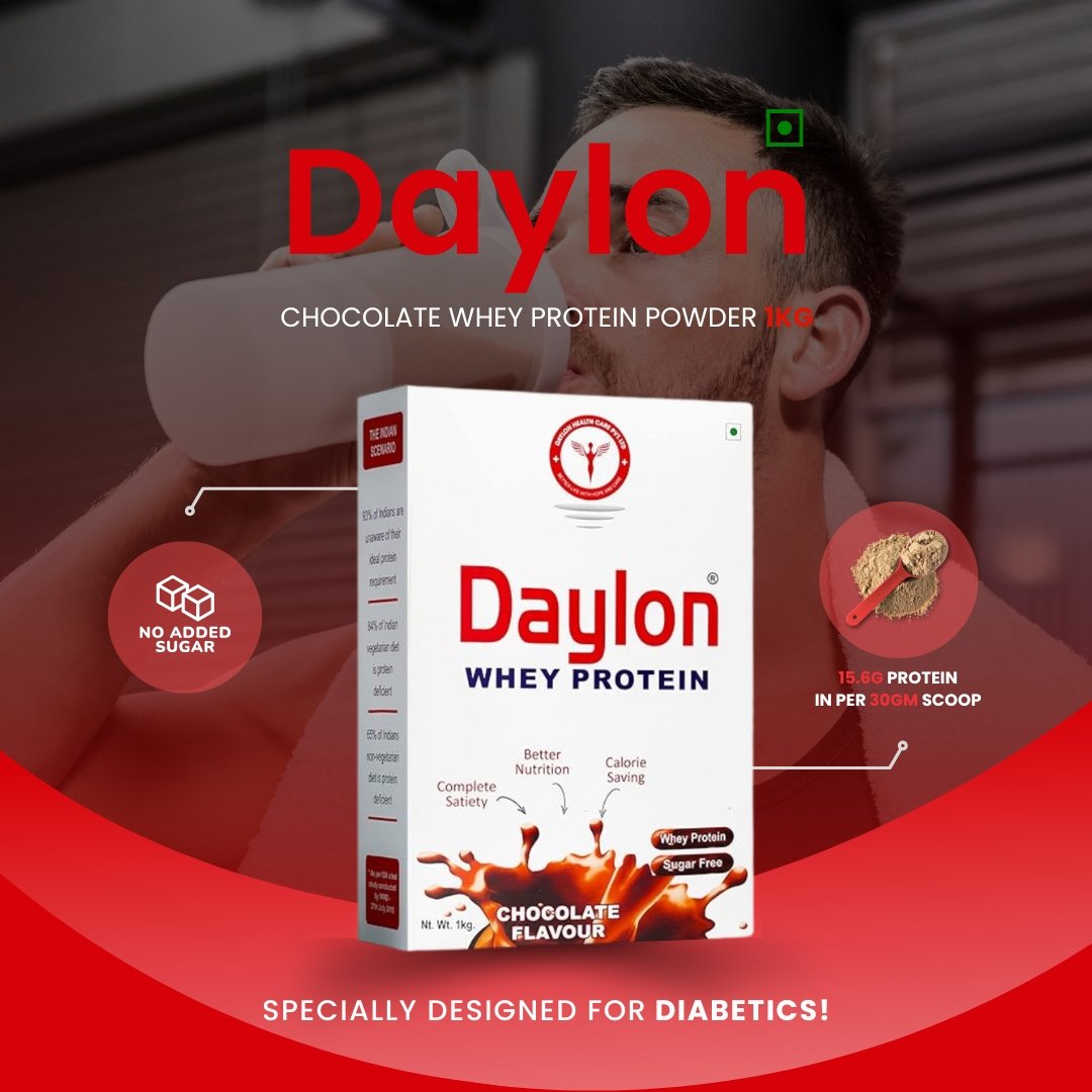 Daylon Whey Protein Powder For Diabetic Patients ( Chocolate Flavor )